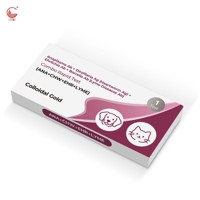 Combo Canin 4-en-1 (Test de Dépistage de la Lymphatite, de l'Anaplasma, de l'Ehrlichia et de la Cardioparasite), Sérums, Test Annuel de Bien-être, Résultats en 10 Minutes, Kit Clinique à Margins Élevés