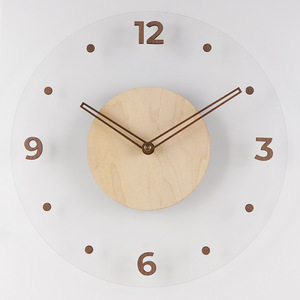 <span class=keywords><strong>Orologio</strong></span> <span class=keywords><strong>da</strong></span> <span class=keywords><strong>Parete</strong></span> Moderno Minimalista Giapponese Rakuten in Legno Massello con Vetro Temperato Trasparente, Radiocomandato e Alimentato a Batteria - Product Image 4