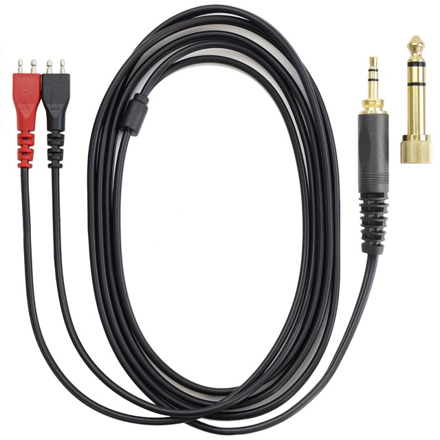 Audio Cable Replacement Compatible with Sennheiser HD25-SP, HD224, HD420, HD520, HD530 Headphones with 6.35mm Adapter