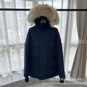 Ropa de plumón de ganso unisex, Abrigo acolchado de nailon de longitud corta a prueba de viento, ropa de marca de lujo para hombres, además de cierre de cremallera - Product Image 6