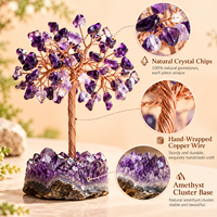 Bon prix, nouveaux ornements modernes, décoratifs, arbre en pierre naturelle de lapis-lazuli et citrine pour l'énergie positive