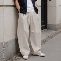 Pantalon large en coton Lyocell pour homme, décontracté, respirant, personnalisable OEM/ODM, style streetwear, pantalon cargo pour homme