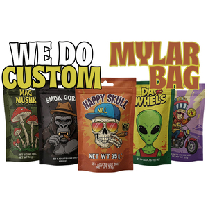 Custom Printed Mylar Stand Up <b>Pouch</b> Bags 3.5g Smell Proof Digital Printing Heat Seal For Edibles - Product Image 1