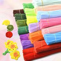 Bâtonnets de chenille de haute qualité pour loisirs créatifs, fils pelucheux, fournitures pour cadeaux, bricolage, couleurs pastel, tiges de chenille moelleuses