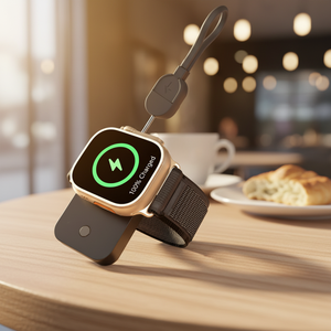 พาวเวอร์<span class=keywords><strong>แบ</strong></span>งค์ไร้สายแบบพกพา 1500MA พร้อมแม่เหล็กสำหรับ <span class=keywords><strong>Apple</strong></span> <span class=keywords><strong>Series</strong></span> พวงกุญแจนาฬิกา พาวเวอร์<span class=keywords><strong>แบ</strong></span>งค์และสถานีชาร์จ - Product Image 6