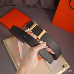 Cinture Firmate di Lusso in Vera Pelle con Lettera M di Tendenza in Saldo, all'Ingrosso, Casual e Regolabili da Uomo - Product Image 4