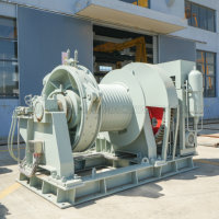 Treuil hydraulique certifié par ABS de protection de surcharge à double vitesse horizontale marine de 15 tonnes/guindeau/palan/remorqueur