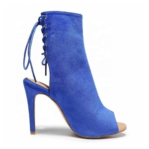 Evkoodance – <span class=keywords><strong>Bottines</strong></span> à bout ouvert en daim bleu roi pour <span class=keywords><strong>femme</strong></span>, talons aiguilles sexy, idéales pour la danse de salon et les soirées latines - Product Image 5