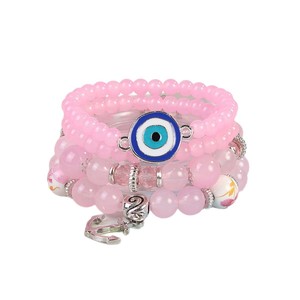 <span class=keywords><strong>4</strong></span> ensembles de bracelets de perles bohèmes à la mode avec pendentif ancre en forme d'œil - Product Image 1