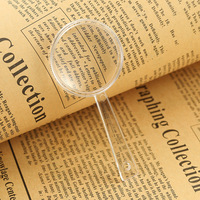 Plastic 40mm Handheld Acrylic Organic Glass Transparent High-Definition Integrated Magnifying Glass