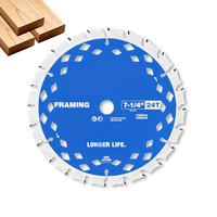 Lames de scie circulaire à cadre de 7-1/4 pouces 24T, à pression à chaud industrielle, longue durée de vie, coupe rapide, en carbure, pour