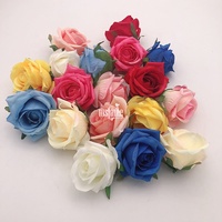 Hot Sale Factory Promotion Blumen kopf Seide Rose Blumen köpfe für Hochzeits blumen Wand