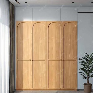 Natural Wood Modern Minimalist Bedroom Set with Storage Tufted & Customized Design for Apartment/Hotel Use - Product Image 6