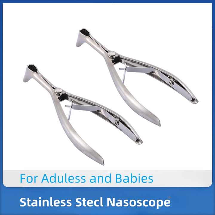 Medical Rhinoscopy Nasal Dilator Stainless Steel Nasoscope Nose Speculum for Adult and Child