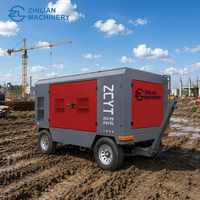 Compresseur d'air à vis portable diesel Zhilian 850CFM 15 bars 191 kW 260 CV 24 m³/min pour forage de puits d'eau et équipement de forage DTH