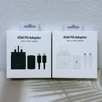 Großhandelspreis PD 45W USB-C Schnellladegerät UK/US/EU-Stecker Mit 5A Kabel für iPhone Samsung S22 S23 S24 S25 Typ-C Netzadapter