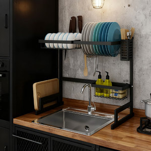 Modern Metal <strong>Sink</strong> <strong>Drainer</strong> Shelf Dish Drying Rack Organizer for Kitchen Storage Hand Tool Counter Rack Pc Standing Type - Product Image 3