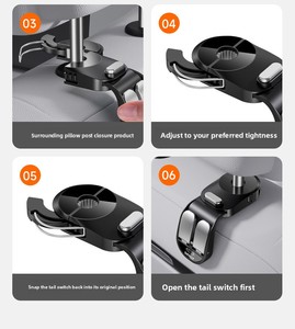 Dual Hook Car <b>Seat</b> Back Hanger, Rotatable Multifunctional Auto Interior <b>Storage</b> Hook - Product Image 3