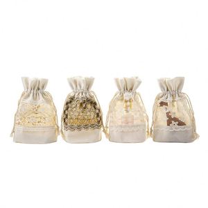 Customizable Transparent <b>White</b> Canvas <b>Bag</b> Drawstring Lace Drawstring <b>Bag</b> - Product Image 2