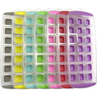 Petit moule à glaçons en plastique à 21 grilles Plateau de presse écologique pour boules de glace et crème glacée maison Facile à utiliser