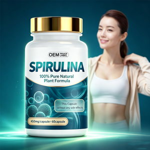 Cápsulas de Espirulina Personalizadas OEM 450mg, Suplemento Superalimento Sin Gluten y Sin OMG, Rico en Antioxidantes, Apoya la Inmunidad y la Desintoxicación - Product Image 1