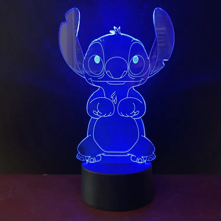 Mini lâmpada 3d personalizada ilusão, base de mesa usb natal led luz noturna para acrílico
