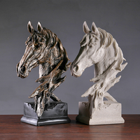 Artisanat créatif américain en résine en forme de tête de cheval, accessoires de décoration transfrontaliers pour la maison, le bureau, le salon, le bar, l'entrée, modèle de Noël SM