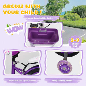 <span class=keywords><strong>Bicicleta</strong></span> Infantil de Alta Calidad de 16 Pulgadas para Niños de 3 a 6 Años, de Una Velocidad, con Ruedas de Entrenamiento y <span class=keywords><strong>Casco</strong></span> - Product Image 2