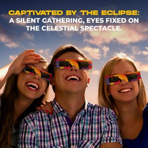 Gafas de Eclipse Solar Seguras con Certificación CE ISO AAS para Observación Directa del Sol, Producto para Deportes y Entretenimiento - Product Image 1