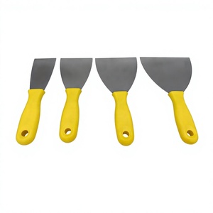 Stainless Steel Putty Knife Plastic Handle 0.7mm Thick Mirror Finish Scraper / Cleaner Tool for Paint, Putty & <b>Adhesive</b> Removal - Product Image 1
