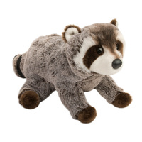 Peluche de raton laveur réaliste à poils longs, vente en gros, ODM, OEM, personnalisée, conforme à la norme EN 71, peluche d'animal, peluche de raton laveur réaliste, bonne qualité
