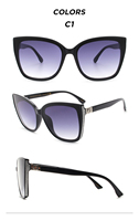 Lunettes de soleil tendance chic de créateur, dégradé violet classique, protection UV pour femmes, vente en gros OEM, lunettes de soleil haut de gamme