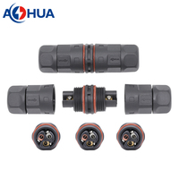 Conector Eléctrico Impermeable IP68 M20 Tipo L de 3 Pines para Alimentación de Controladores