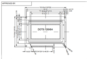 Pantalla LCD Gráfica Mini FSTN de 128x64 de Golden Vision, Pantalla <span class=keywords><strong>Monocrom</strong></span>ática COG Pequeña Personalizada para Máquina de Llenado Negativa - Product Image 4