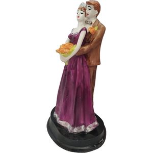 Sculptures de couple en résine romantique moderne pour décoration de bureau à domicile décoration d'étagère de bureau pour les cadeaux d'anniversaire de fiançailles - Product Image 3
