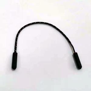 Tirador de cremallera de doble cabezal moldeado por inyección, negro con puntos blancos, cordón de plástico para bolsas de ropa, prendas de vestir, textiles para el hogar y calzado. - Product Image 4