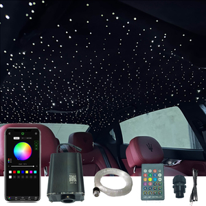 1000 pièces <span class=keywords><strong>de</strong></span> câble à fibres optiques PMMA <span class=keywords><strong>de</strong></span> 6,5 pieds (0,75 mm) avec moteur à fibres optiques à 2 têtes, roue scintillante, étoile clignotante, contrôle par application pour le <span class=keywords><strong>ciel</strong></span> étoilé du <span class=keywords><strong>toit</strong></span> <span class=keywords><strong>de</strong></span> <span class=keywords><strong>voiture</strong></span> - Product Image 4