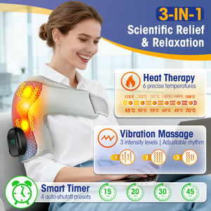 Detachable Controller Smart Timing Electric Heating Vibration <strong>Shoulder</strong> Brace Massage Belt Pain Relief <strong>Shoulder</strong> <strong>Massager</strong> - Product Image 3