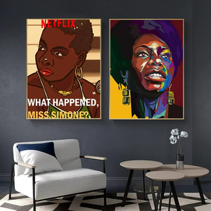 NGHỆ THUẬT trừu tượng thay thế ca sĩ cổ điển vải sơn tường in hình ảnh Cà phê nhà bar phòng trang trí nội thất Pop phụ nữ Áp phích - Product Image 2