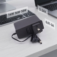 Adaptateur secteur multi-sorties US UK AU EU 5V 12V 24V 1A 1.5A 14W 16W 18W AC DC SMPS pour routeurs et robots