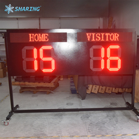 Papan Skor Multisport LED untuk Bola Basket, Sepak Bola, Bola Voli dengan Timer, Penunjuk Skor Olahraga Indoor Outdoor untuk Pesta & Bar