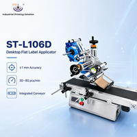 Machine d'étiquetage automatique compacte IPS ST-L106D pour sachets, pochettes en plastique et produits en emballage plat
