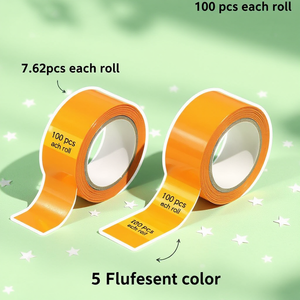 Floresan isim etiketi etiketleri termal baskı etiketleri renk kodlama etiketi - Product Image 2