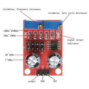 โมดูลปรับความถี่พัลส์ NE555 โมดูลกำเนิดสัญญาณสี่เหลี่ยมจัตุรัส โมดูลขับสเต็ปเปอร์มอเตอร์ NE555 ขายส่ง - Product Image 2