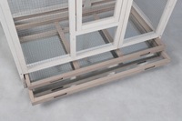 Chilochilo 64 "Cage à oiseaux en bois volière extérieure Cage à oiseaux en bois Vertical jouer maison Pet perroquet Cages avec support