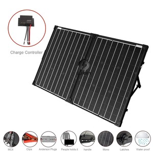 Panneau solaire monocristallin portable pliable de 200 W pour le camping en plein air, étanche IP67 et à une efficacité de 19,83 % - Product Image 2