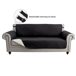 Shangxuanyue Petite <span class=keywords><strong>housse</strong></span> <span class=keywords><strong>de</strong></span> <span class=keywords><strong>canapé</strong></span> en polyester extensible antidérapant et imperméable avec grille <span class=keywords><strong>de</strong></span> boucle transfrontalière pour animaux <span class=keywords><strong>de</strong></span> compagnie - Product Image 6