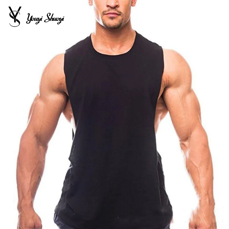 YYSY Custom Logo Running Workout Athletic Casual Men's Tank Tops Alta Qualidade Fitness Gym Quick Dry Undershirt