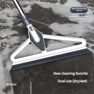 Çift amaçlı sihirli değnek ev silikon su kazıyıcı kolay temizlik için süpürme zemin silecek Modern banyo zeminler - Product Image 5