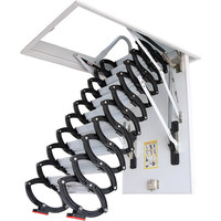 Échelle de grenier électrique rétractable pour usage domestique, escalier pliant dissimulé pour duplex 2ème étage, design invisible et peu encombrant